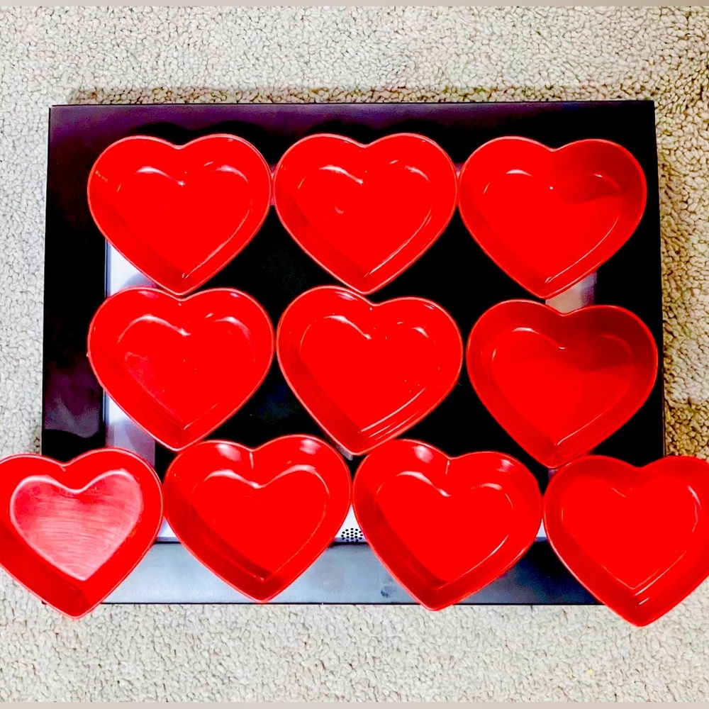 Heart ♥️ Shaped- Chocolate molds- 10 PACK- Red
